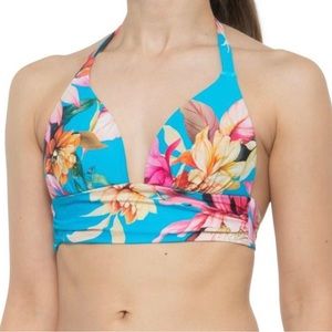 La Blanca Banded Halter Bra Bikini Swim Top, Poolside Garden Social,
8